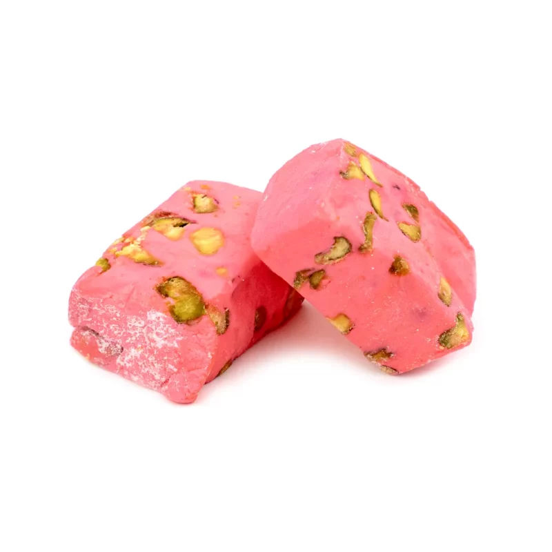 Pink Nougat with Roses and Pistachio